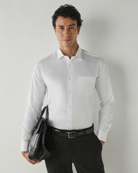 Men Slim Fit Shirts White