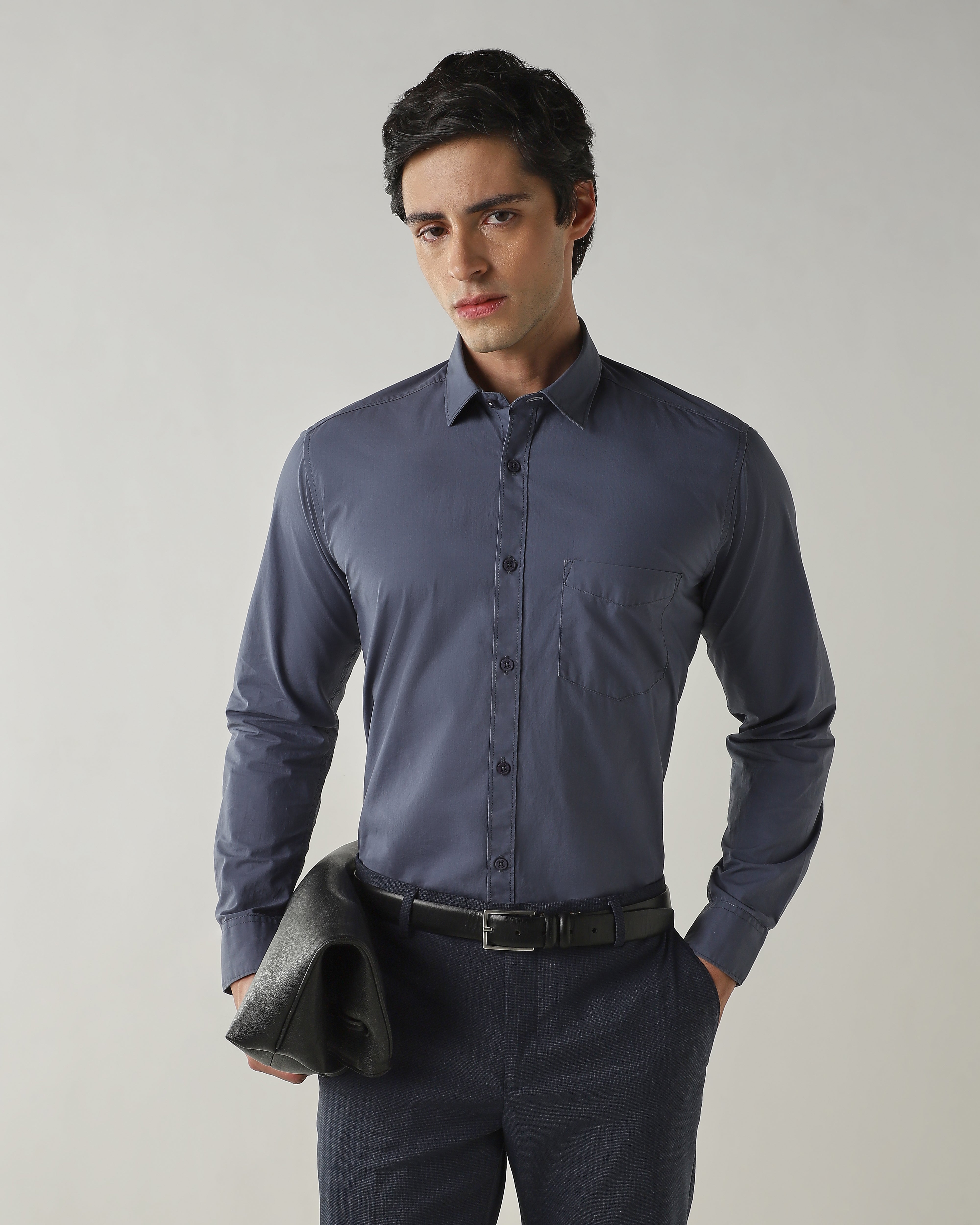 Slim Fit Shirt Airforce Blue