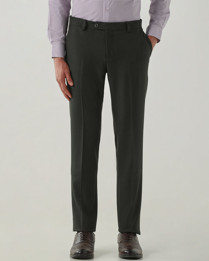 Men Tailor Fit Trousers Green