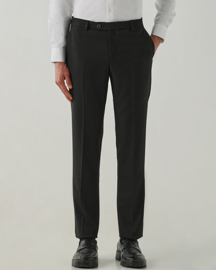 Men Tailor Fit Trousers Black