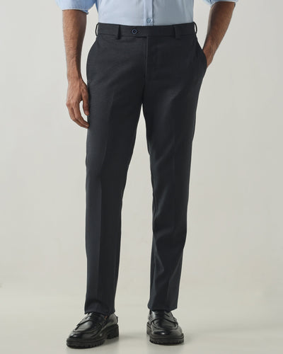 Blue Tailor Fit Fashion Formal Trousers