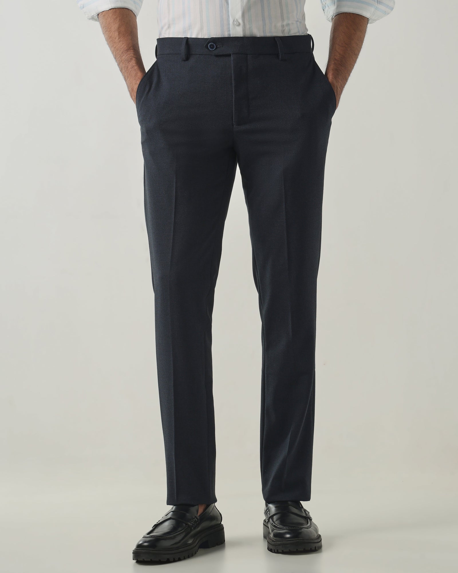 Blue Mel Tailor Fit Fashion Formal Trousers