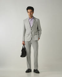 Blazer Lt Grey Tailor Fit Polyviscose