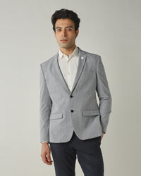 Blazer Blue Slim Fit Polyviscose