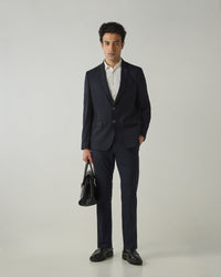 Blazer Navy Regular Fit Polyviscose