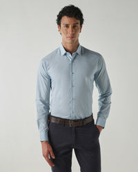 Men Slim Fit Shirts Sky Blue
