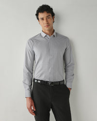 Men Slim Fit Shirts Black