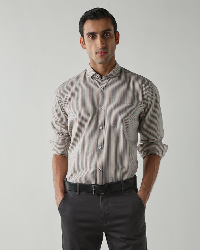 Men's Pure Cotton Checks Regular Fit Full Sleeve Casual Shirt - 0
