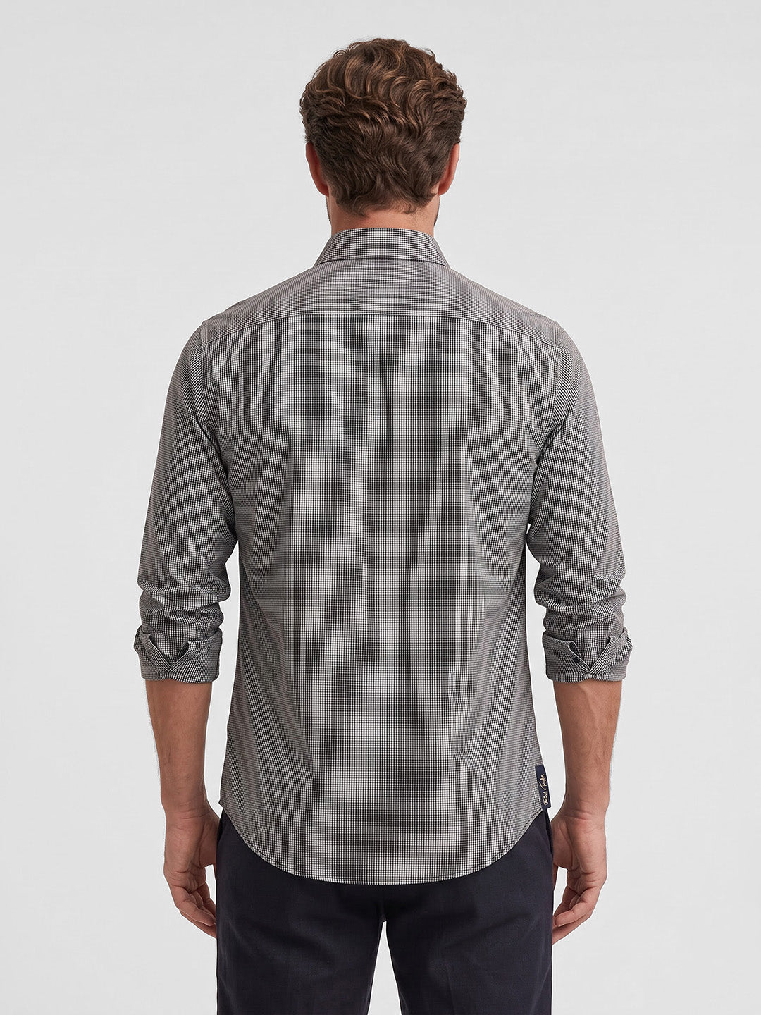 Men's Pure Cotton Checks Regular Fit Full Sleeve Casual Shirt - Grey