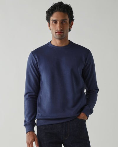 Round Neck Full sleeve  Sweatshirts – Insignia Blue