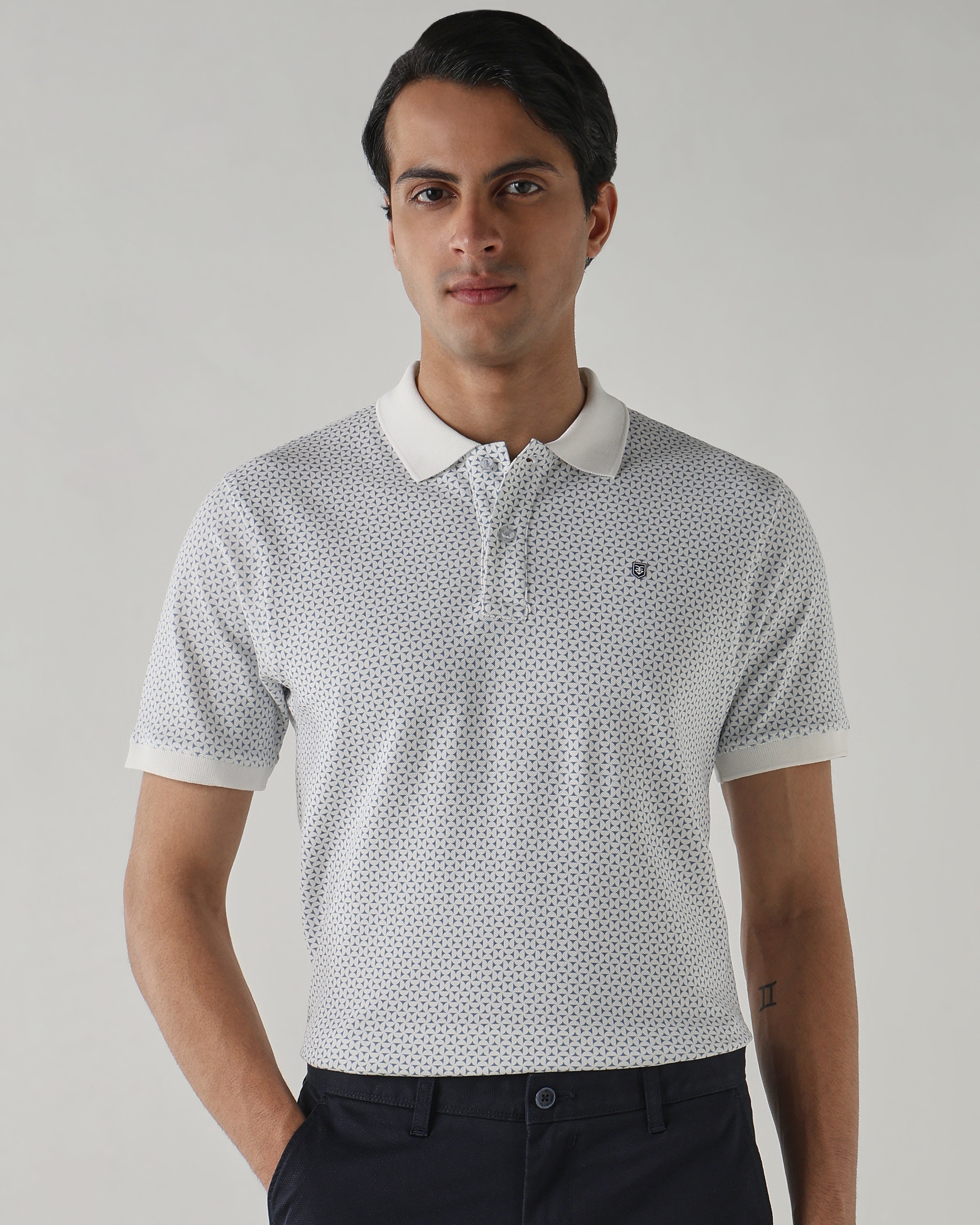 Men Regular Fit T-Shirt Bright White