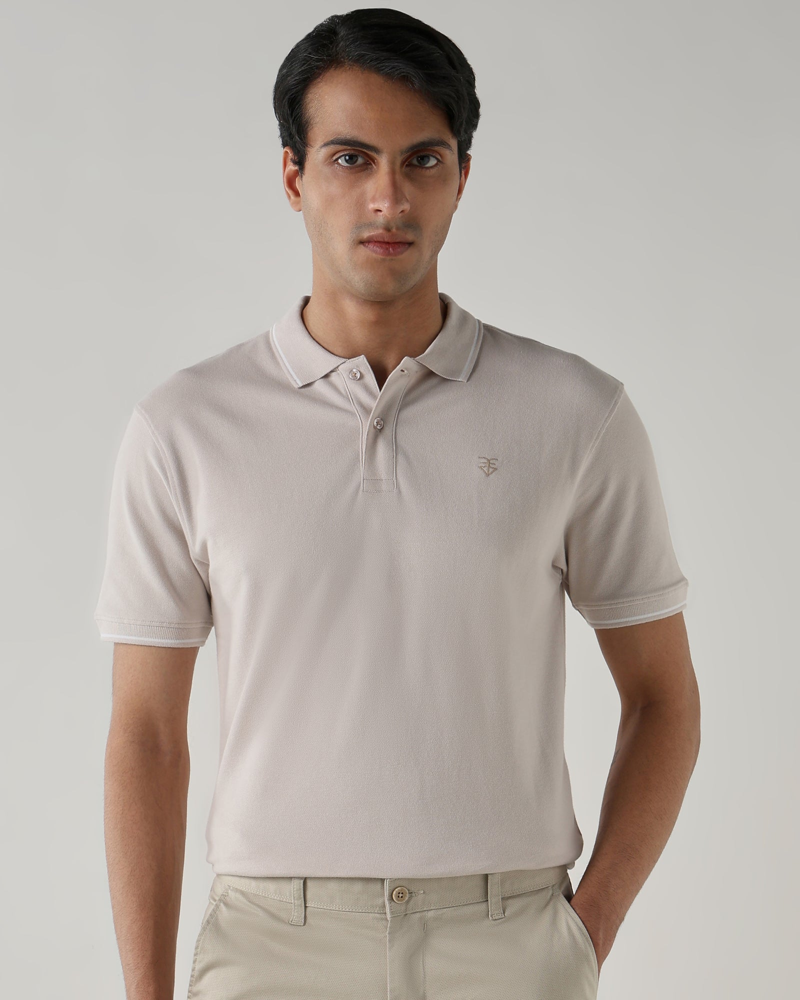 Men Regular Fit T-Shirt White Sand