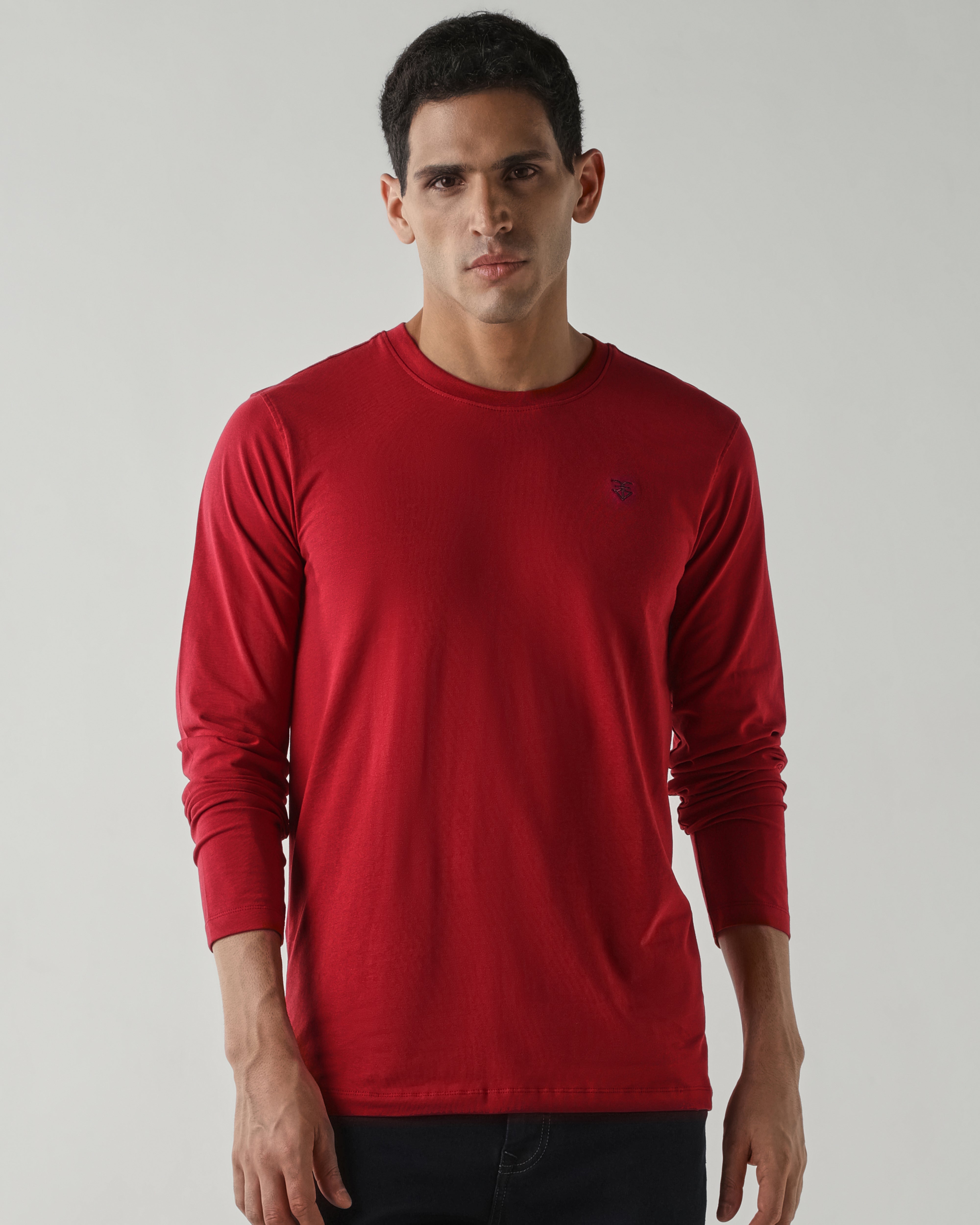 Topwear Jersey Knit Fabric T-Shirts – Maroon