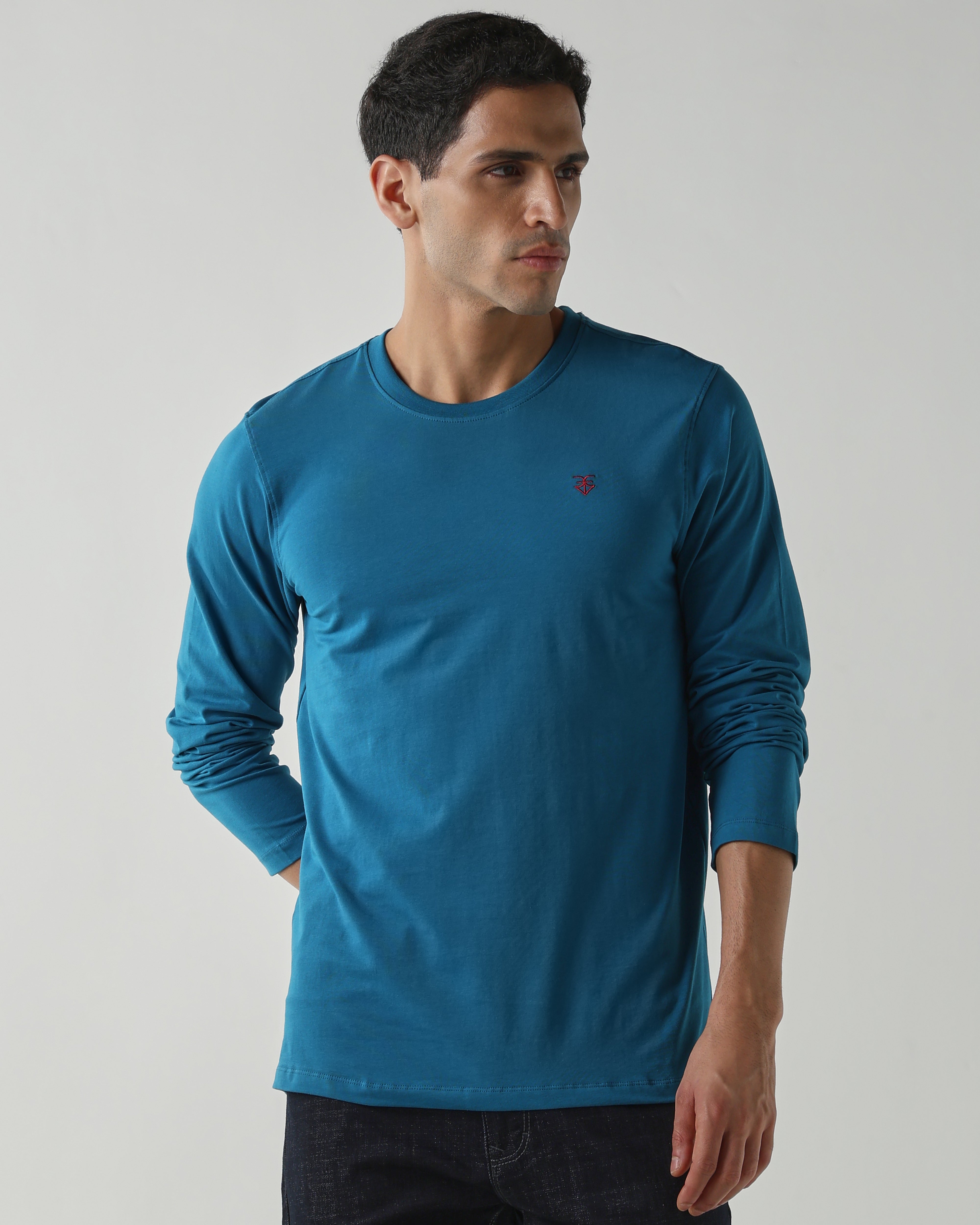 Topwear Jersey Knit Fabric T-Shirts – Teal