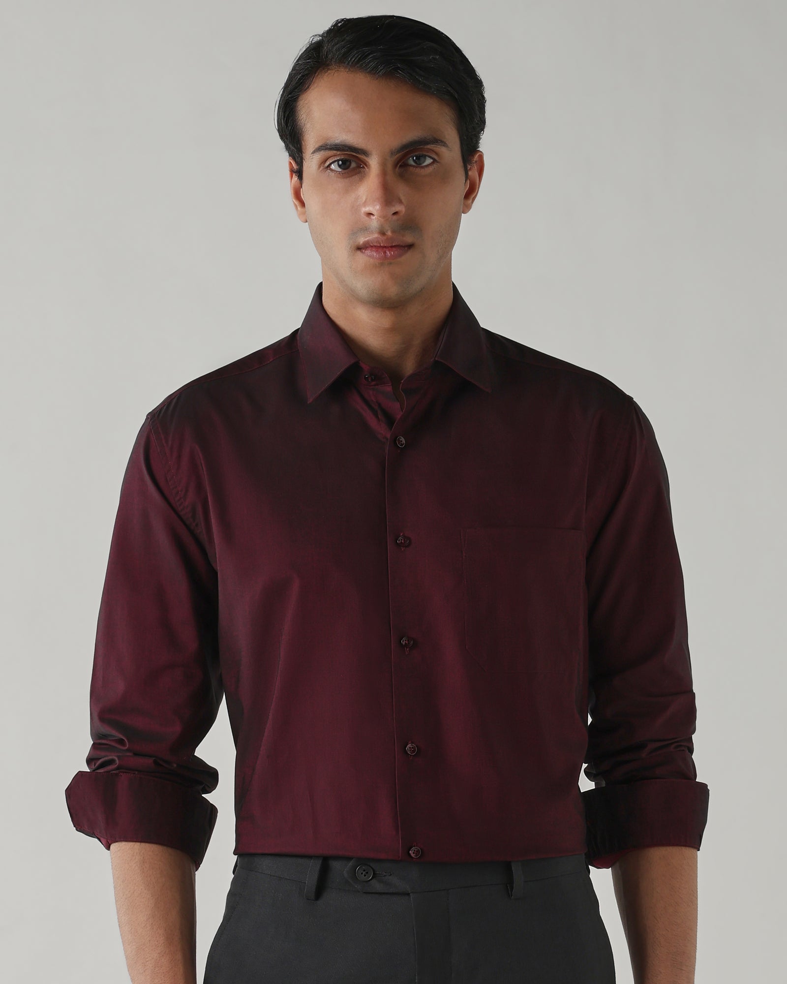 Men Regular Fit Shirt Wine