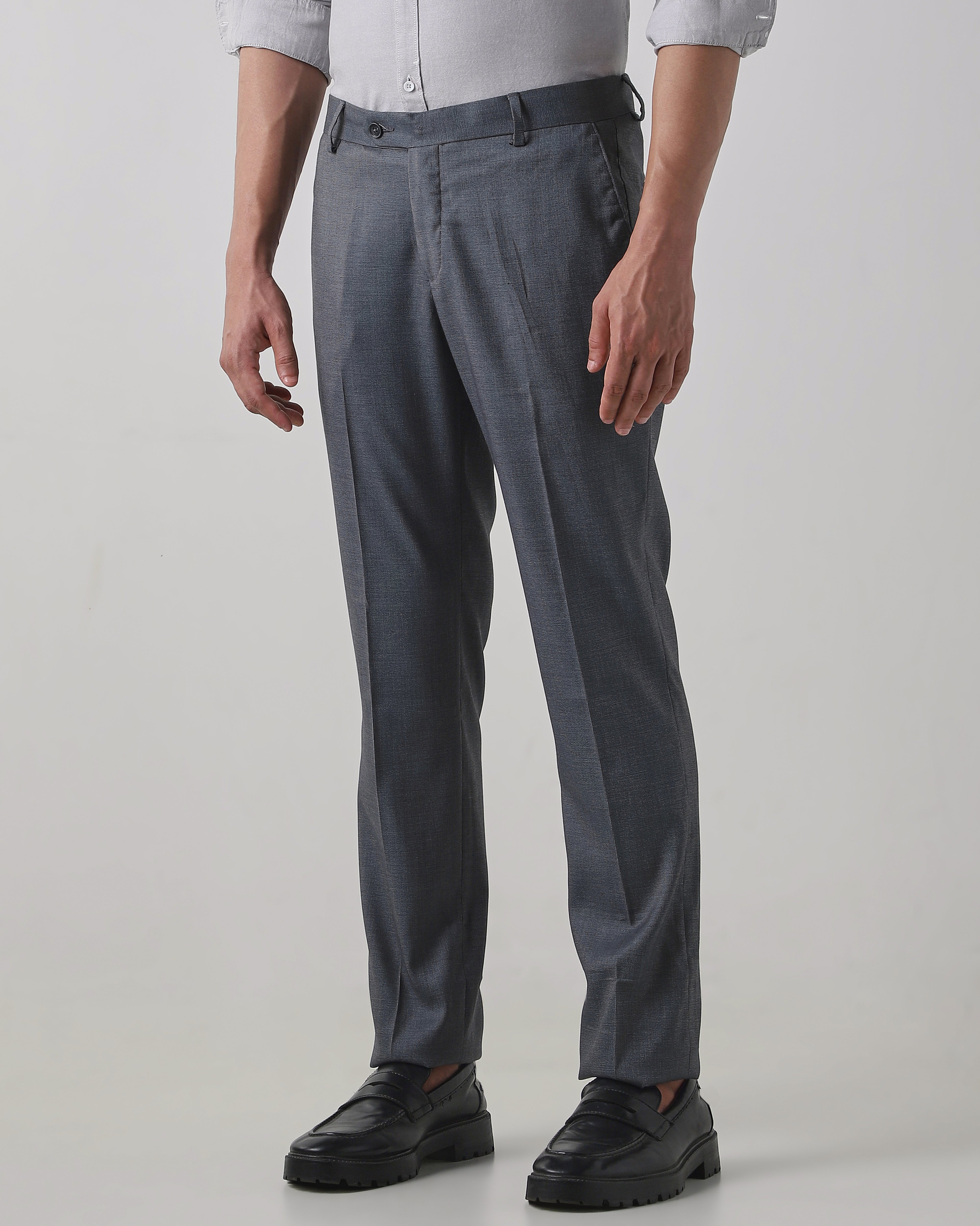 Grey  Regular Fit Trouser