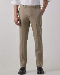 Beige  Regular Fit Trouser