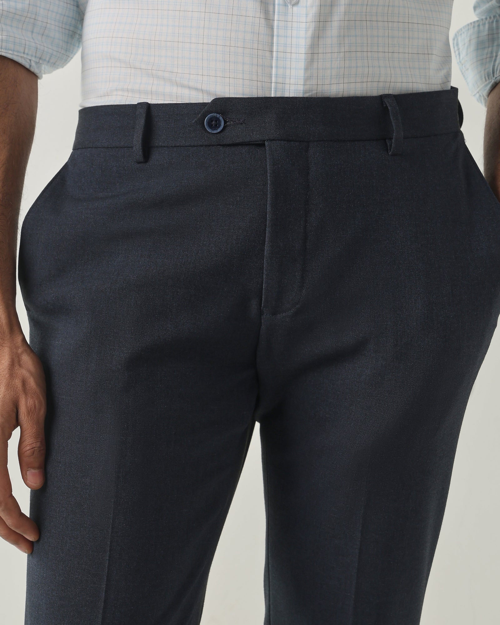 Blue Mel Tailor Fit Fashion Formal Trousers