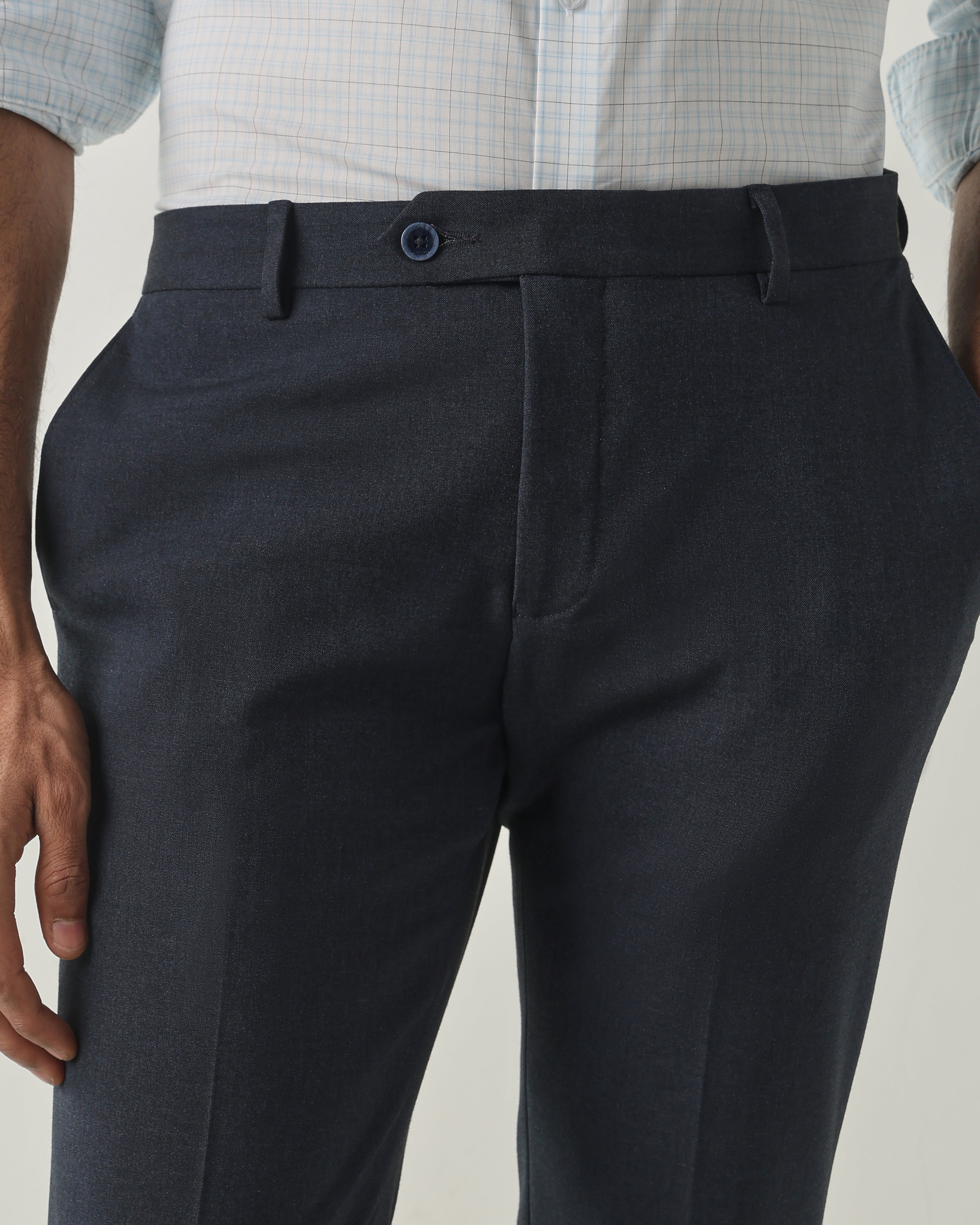 Blue Mel Tailor Fit Fashion Formal Trousers