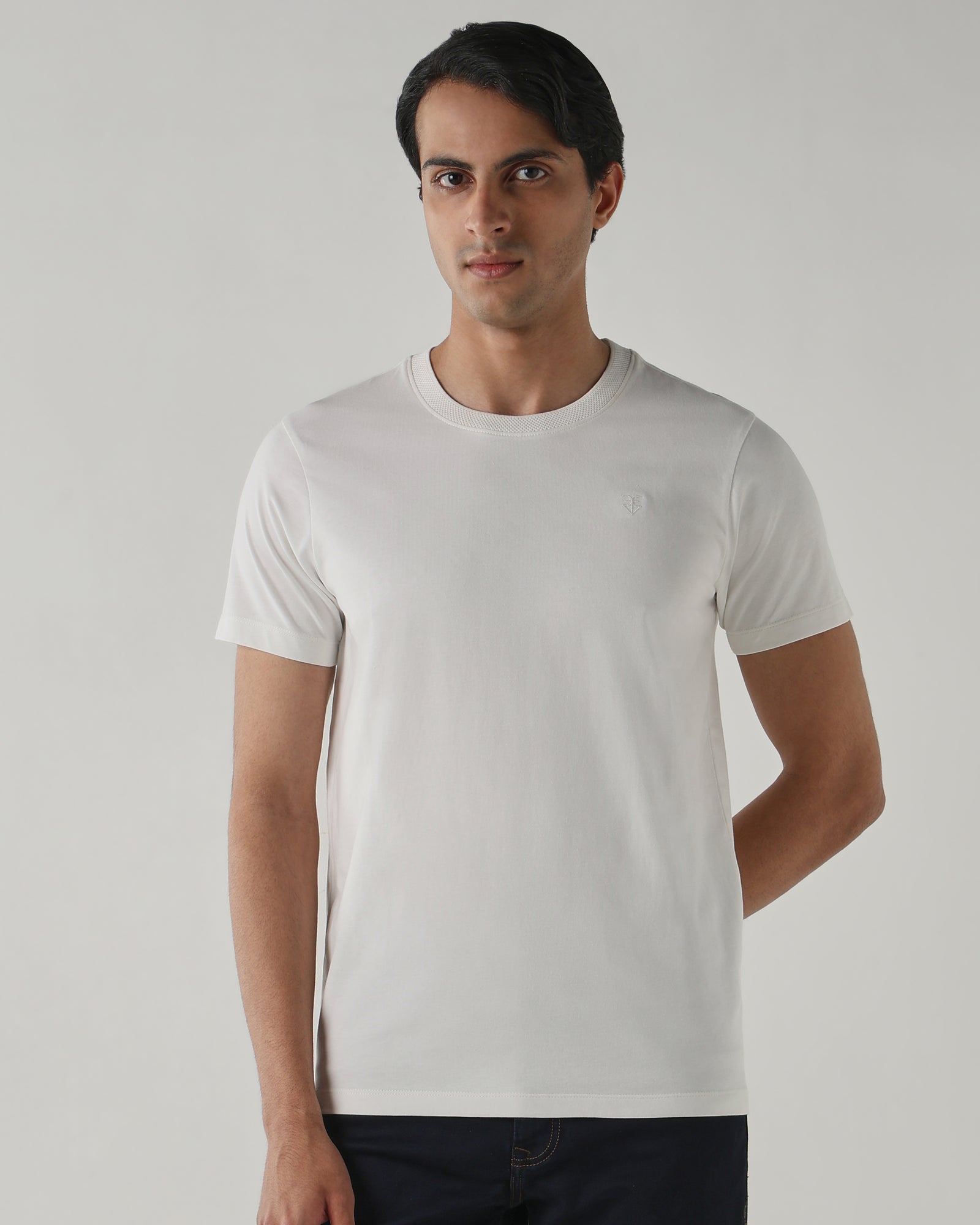 Men Regular Fit T-Shirt Brilliant White