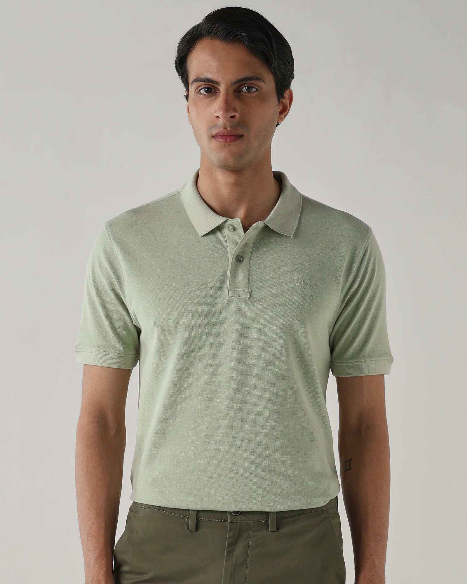 Men Regular Fit T-Shirt Celadon Green