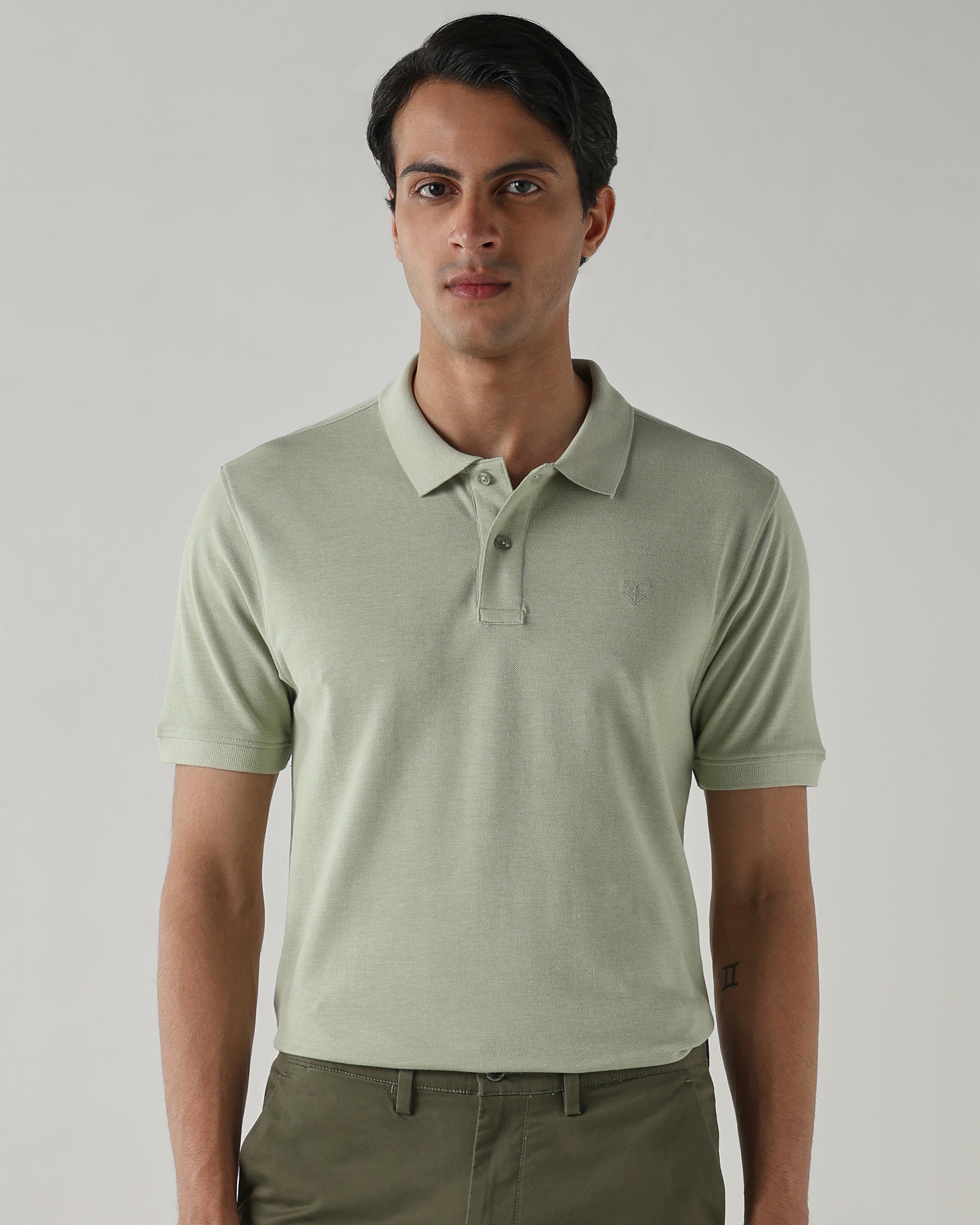 Men Regular Fit T-Shirt Celadon Green