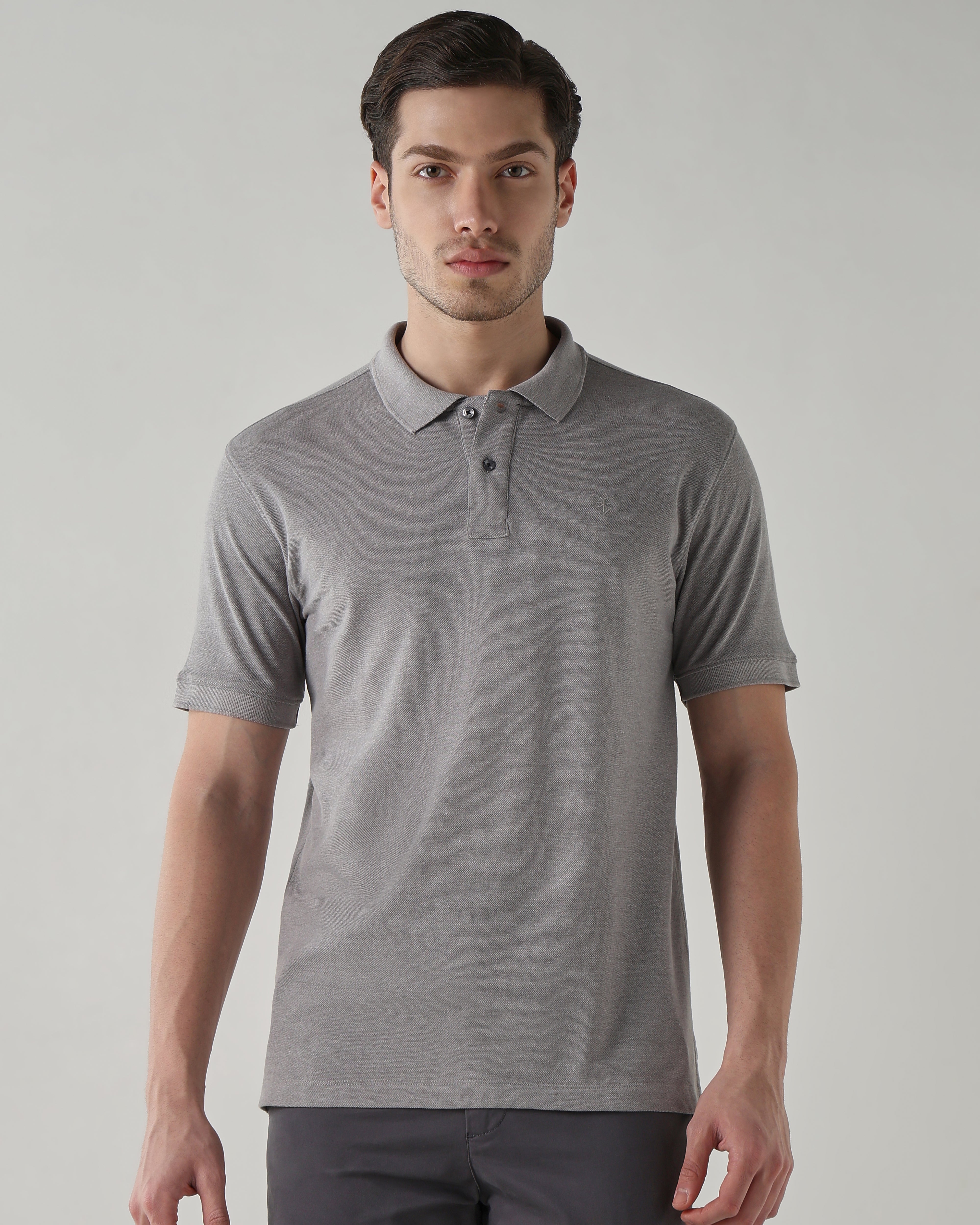 Men Regular Fit T-Shirt Frost Gray