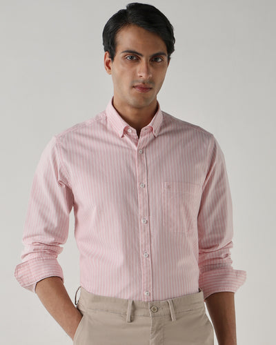 Men Regular Fit Shirt White/Pink