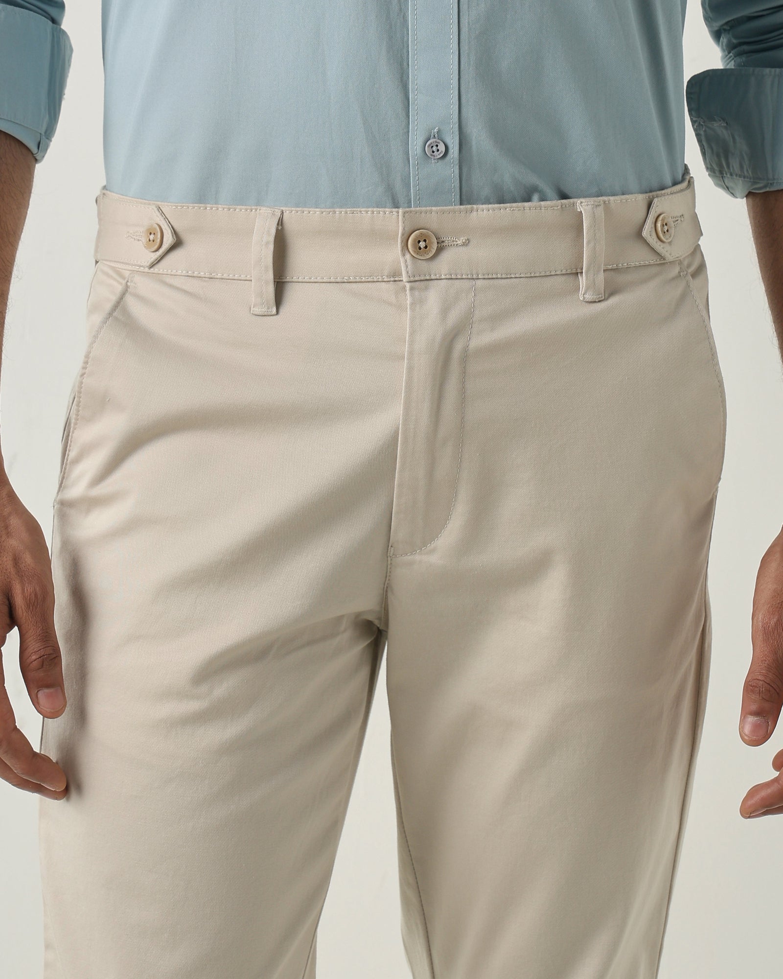 Beige REGULAR Smart Casual Trousers