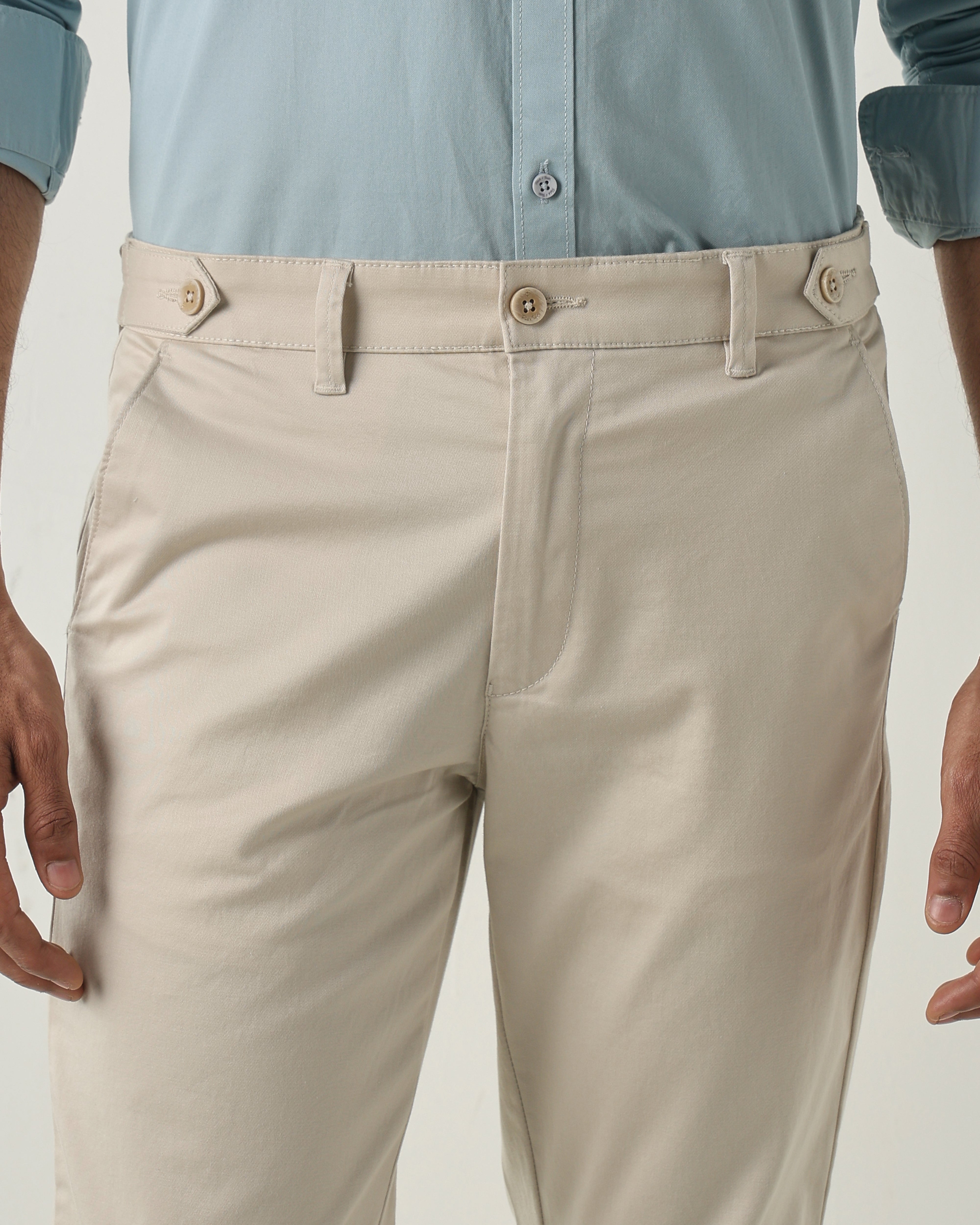 Beige REGULAR Smart Casual Trousers