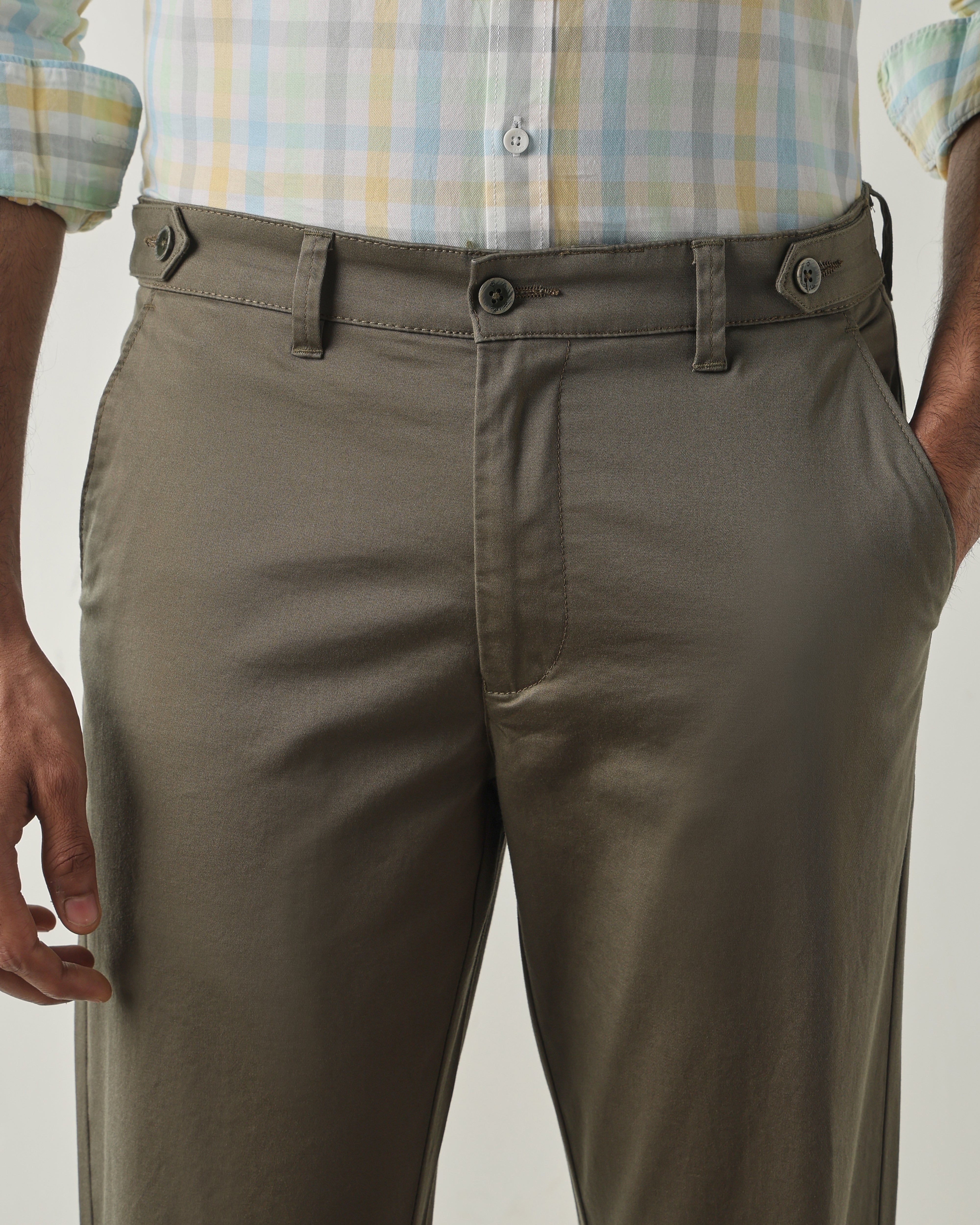 Olive REGULAR Smart Casual Trousers