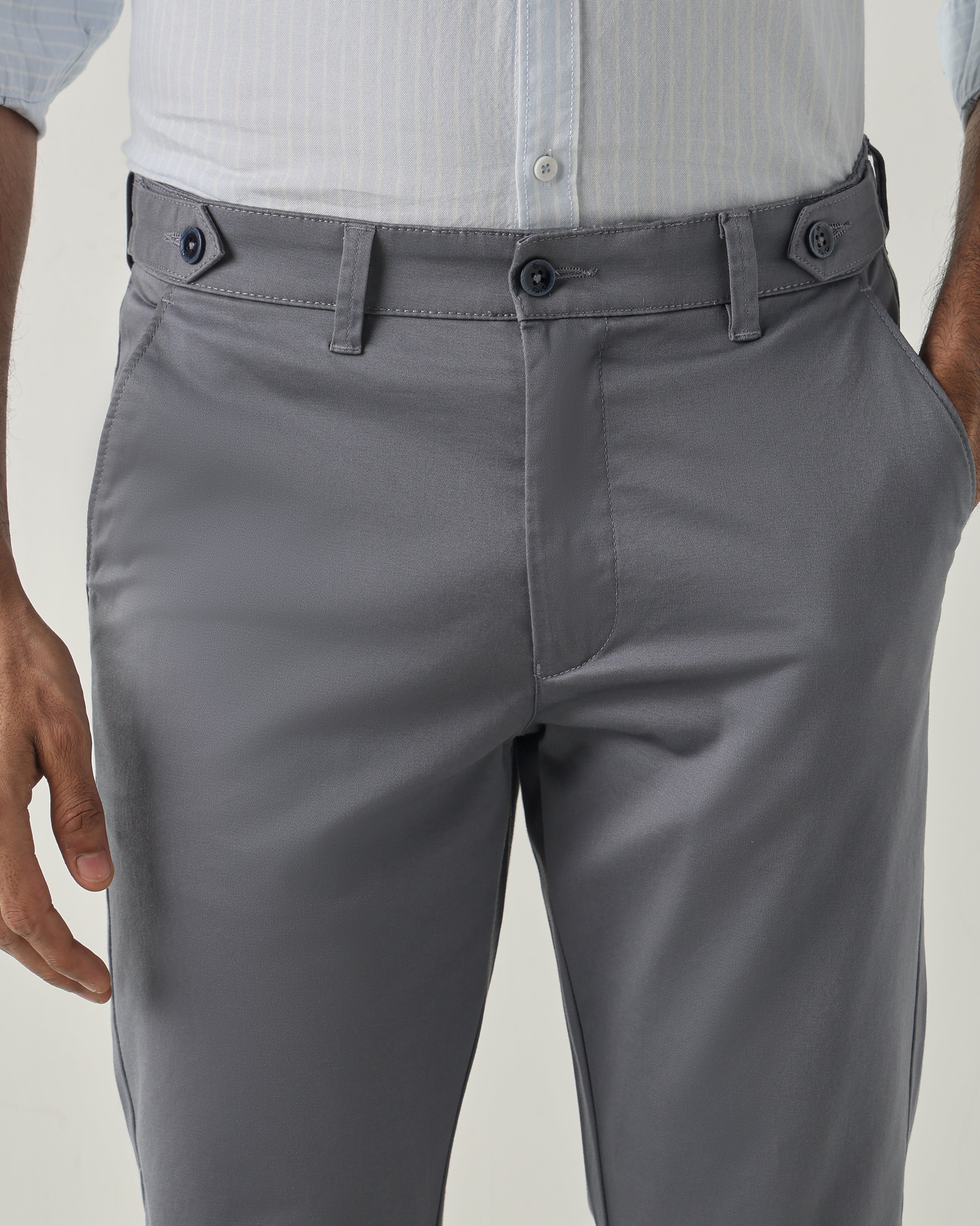 Steel REGULAR Smart Casual Trousers