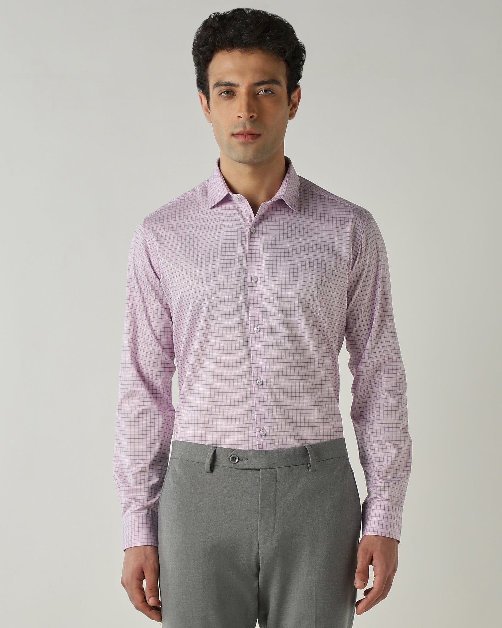 Shirt Purple Slim Fit 100% Cotton