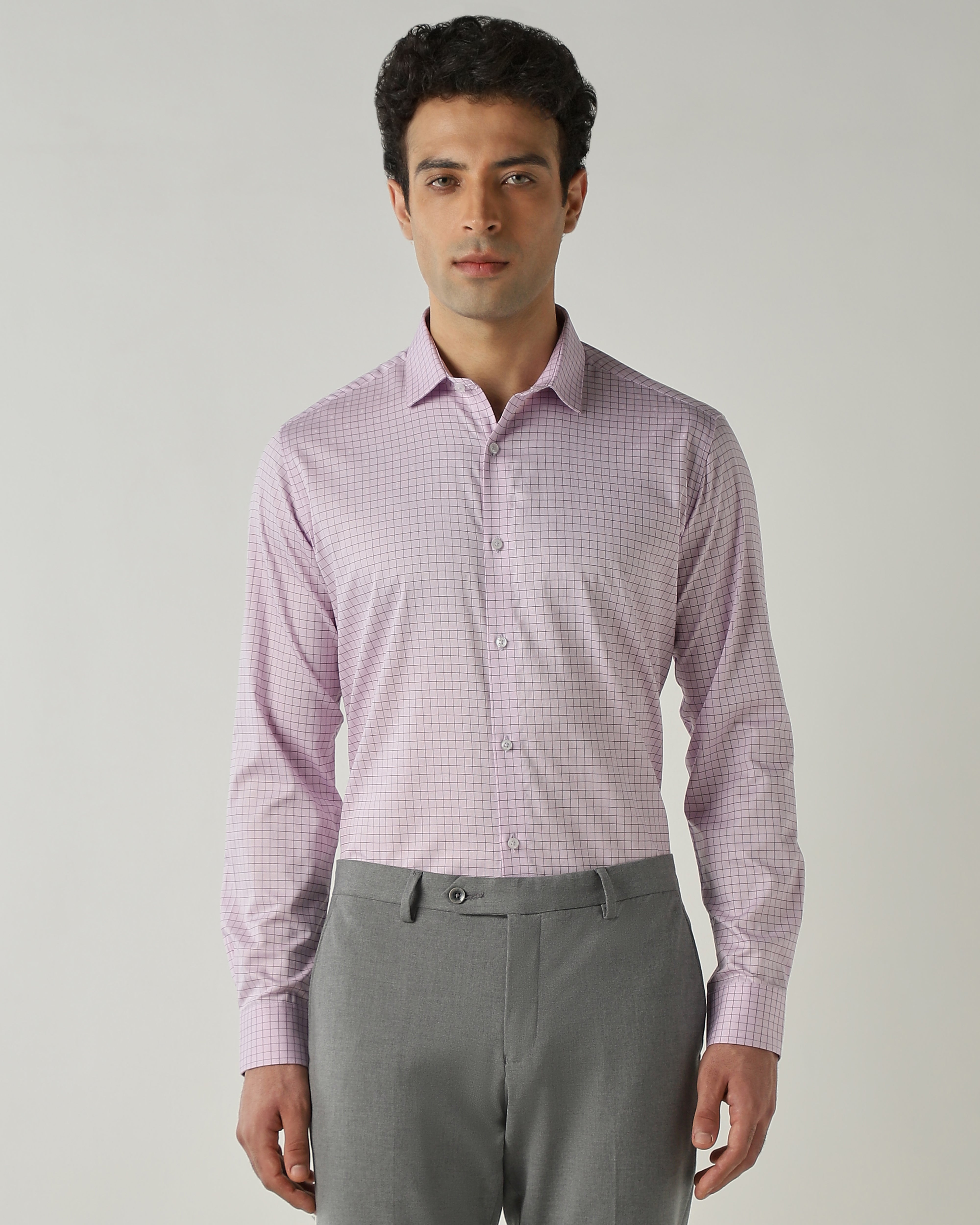 Shirt Purple Slim Fit 100% Cotton