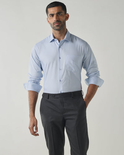 Sky Blue Slim Fit Fashion Formal Shirts