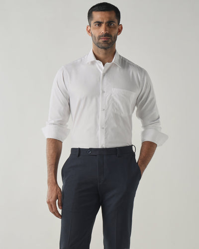White Slim Fit Fashion Formal Shirts
