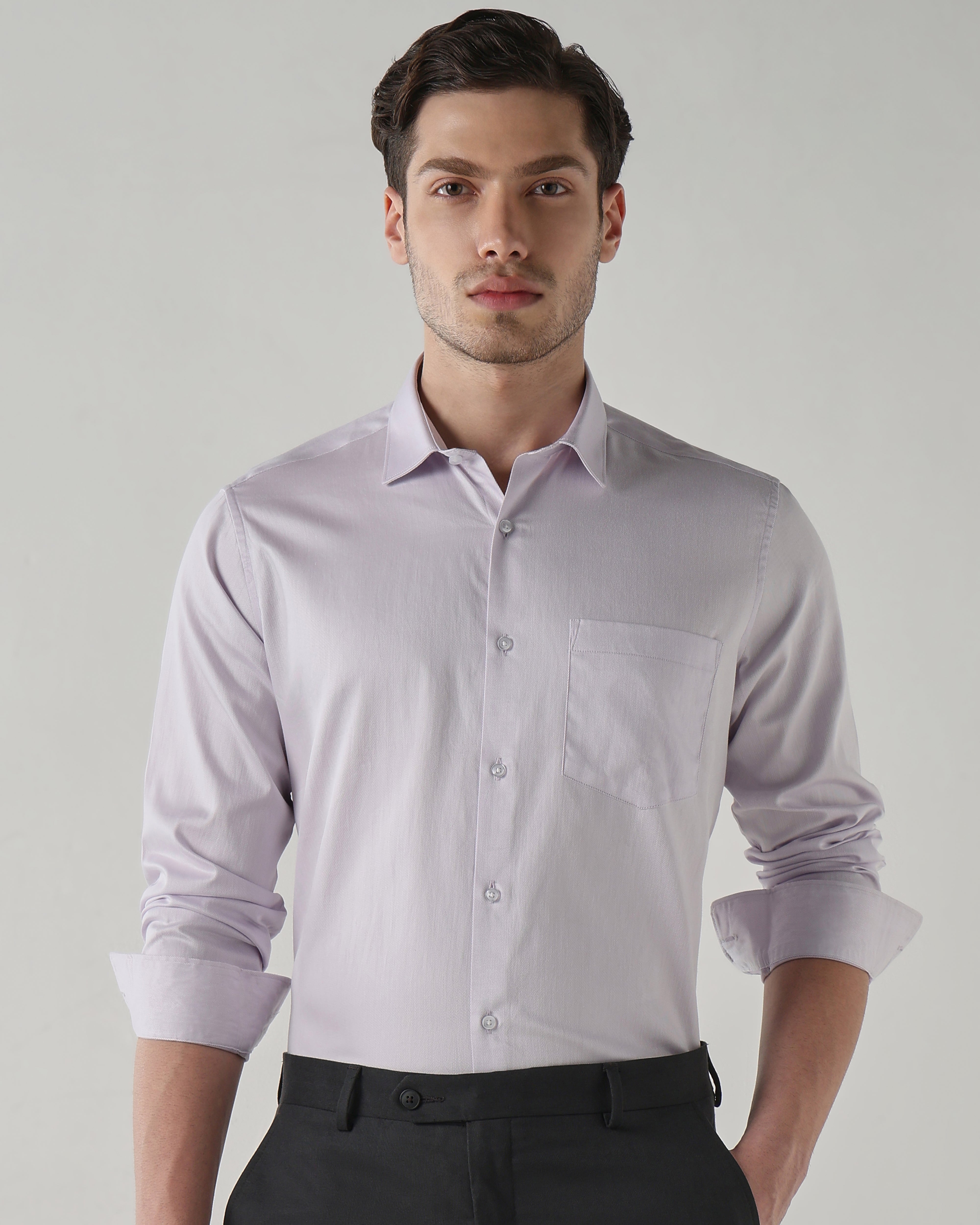 Men Regular Fit Shirt Lilac