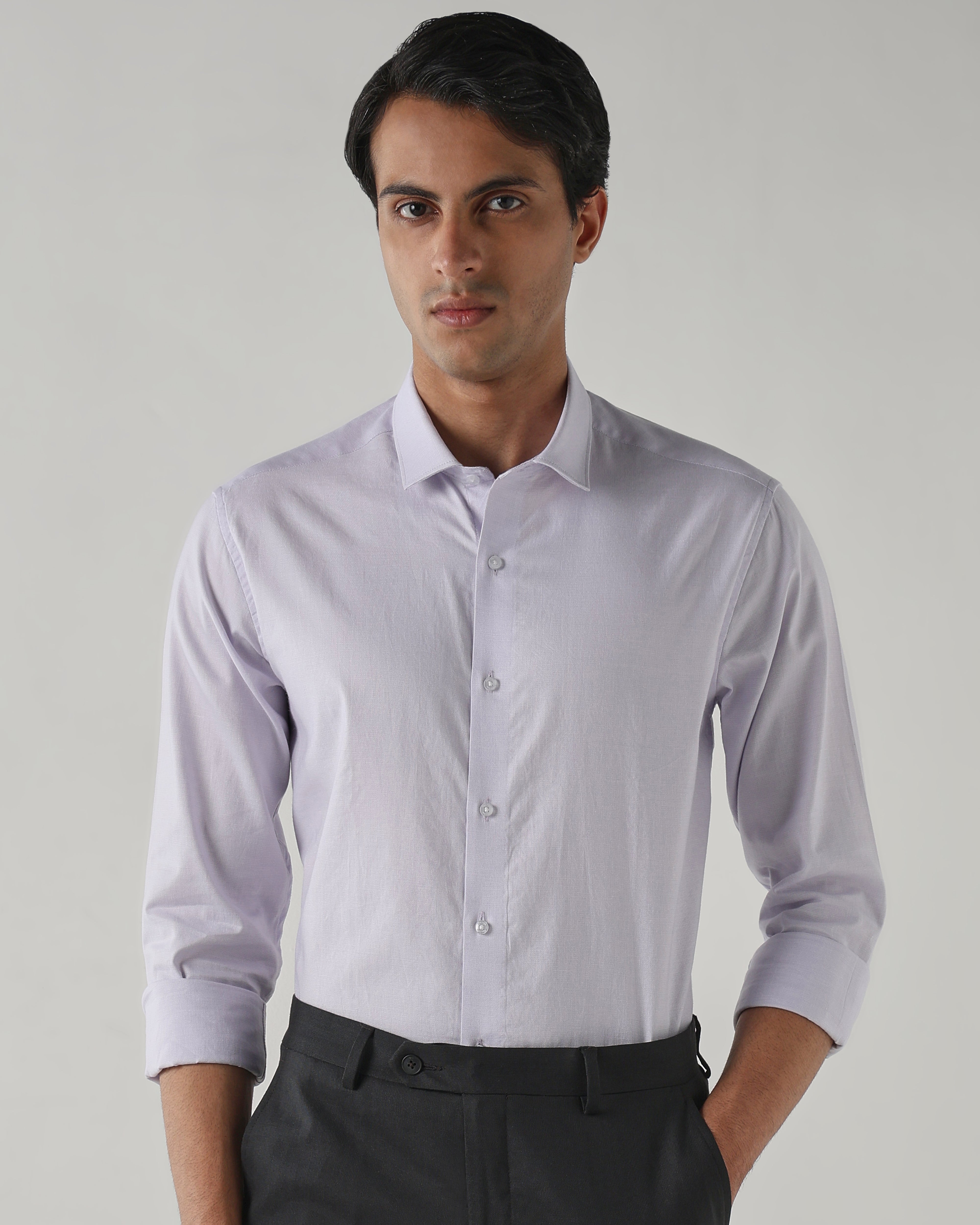 Men Regular Fit Shirt Lilac