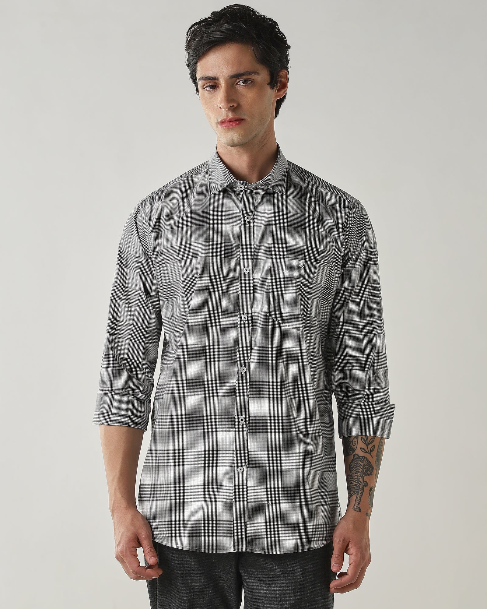 Slim Fit Shirt Black/White