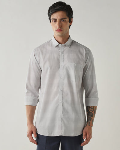Slim Fit Shirt Light Grey/White