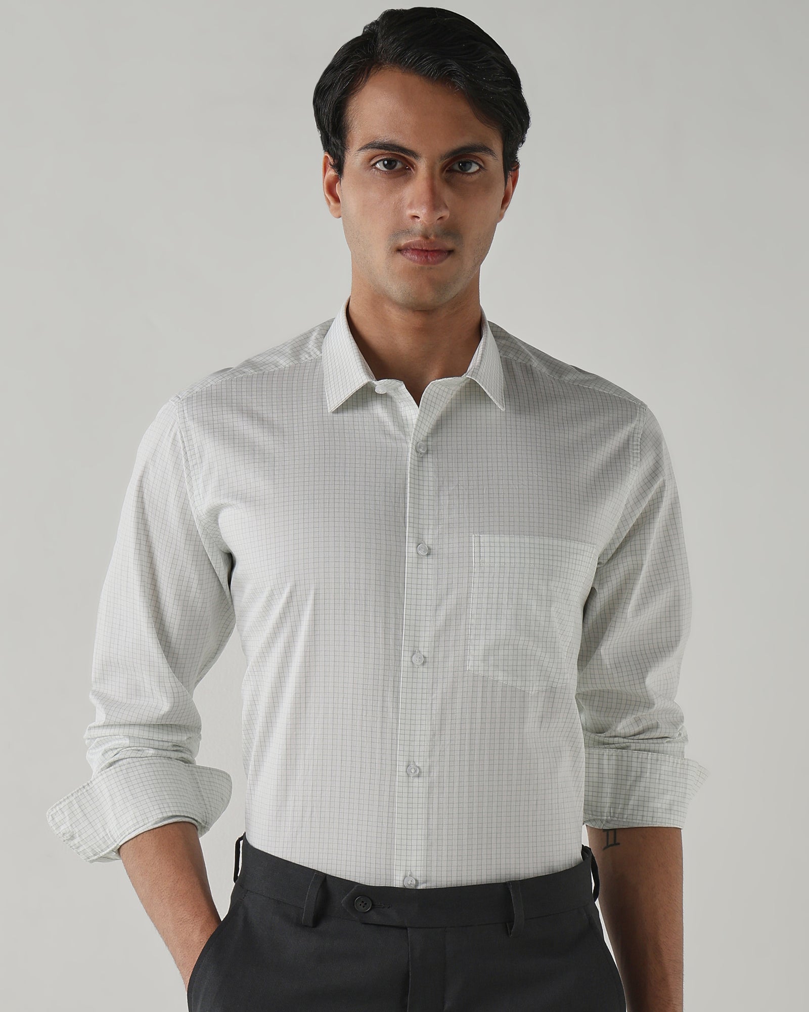Men Regular Fit Shirt White/Green