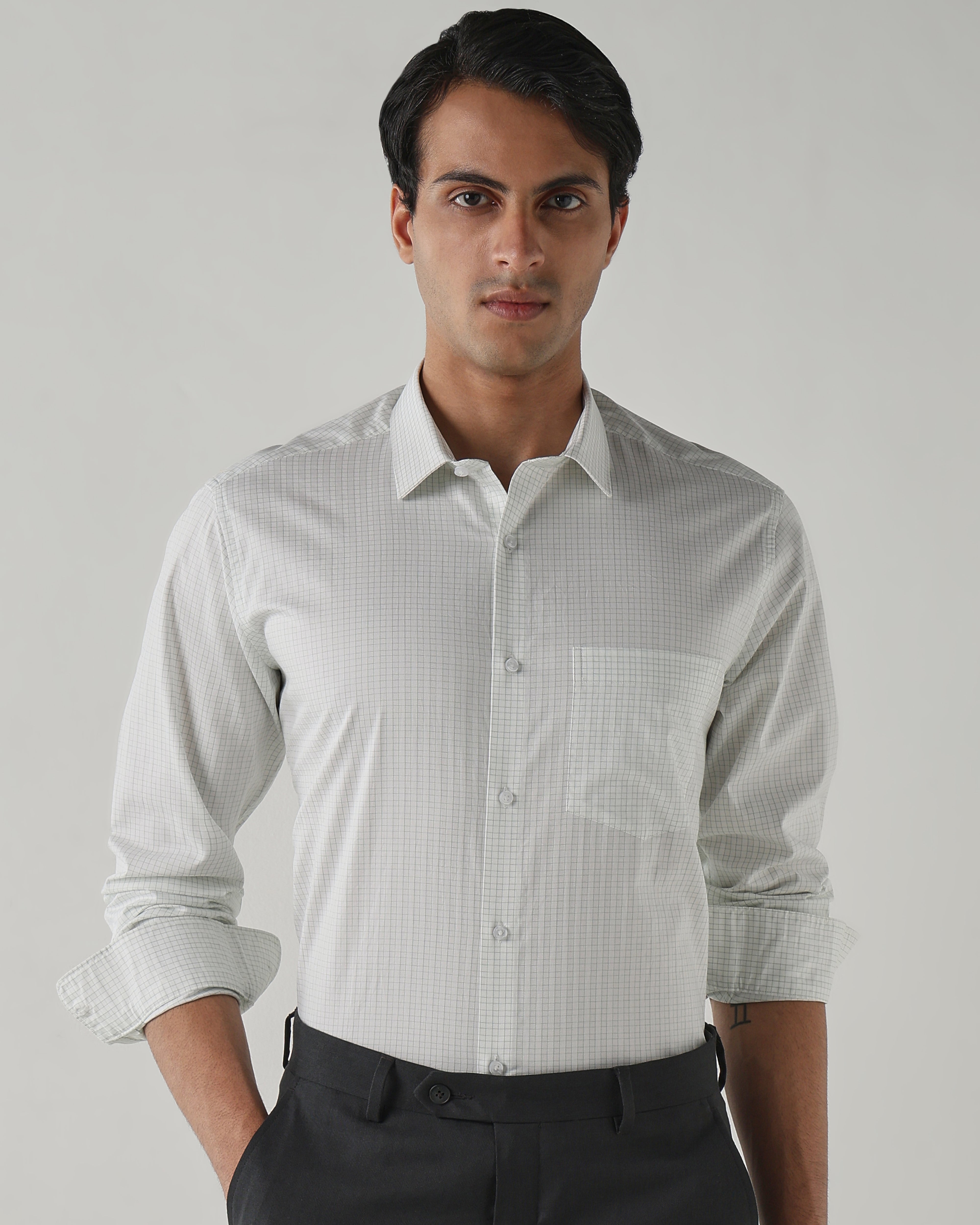 Men Regular Fit Shirt White/Green