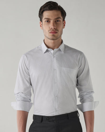 Men Regular Fit Shirt White/Blue
