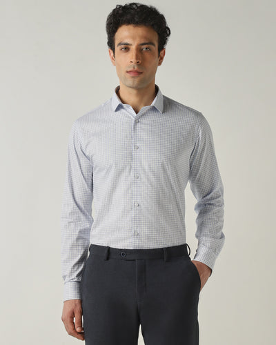 Shirt Blue Slim Fit 100% Cotton