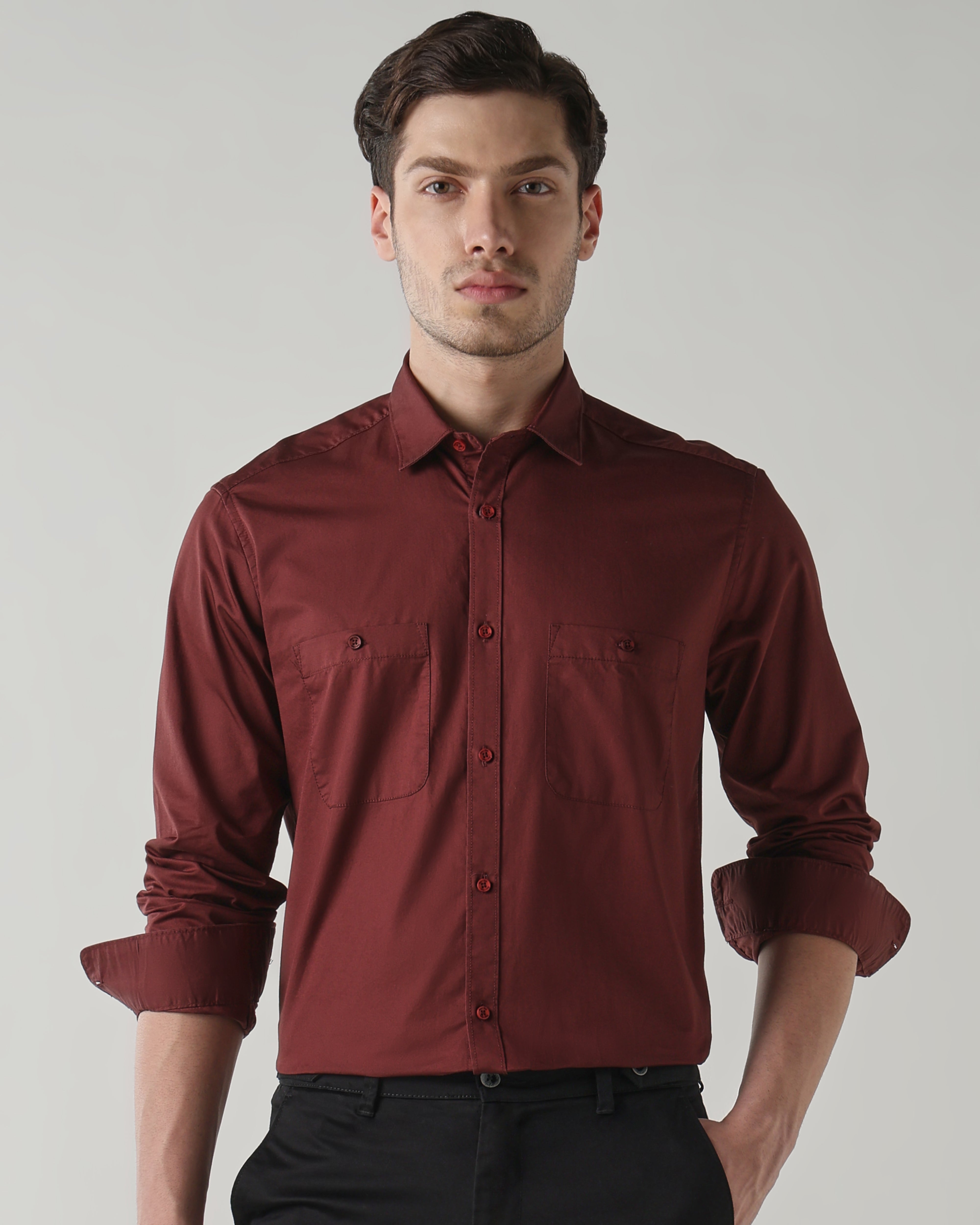 Men Regular Fit Shirt White/Pink