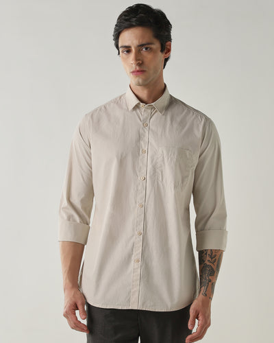Slim Fit Shirt Cream