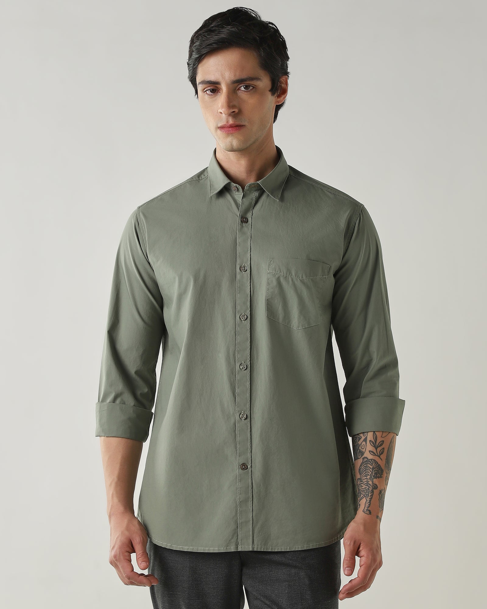 Slim Fit Shirt Olive