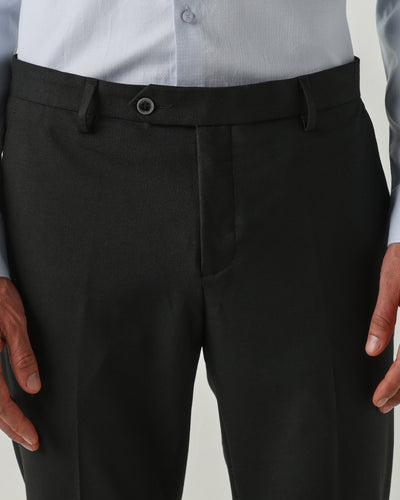 Men Tailor Fit Trousers Black