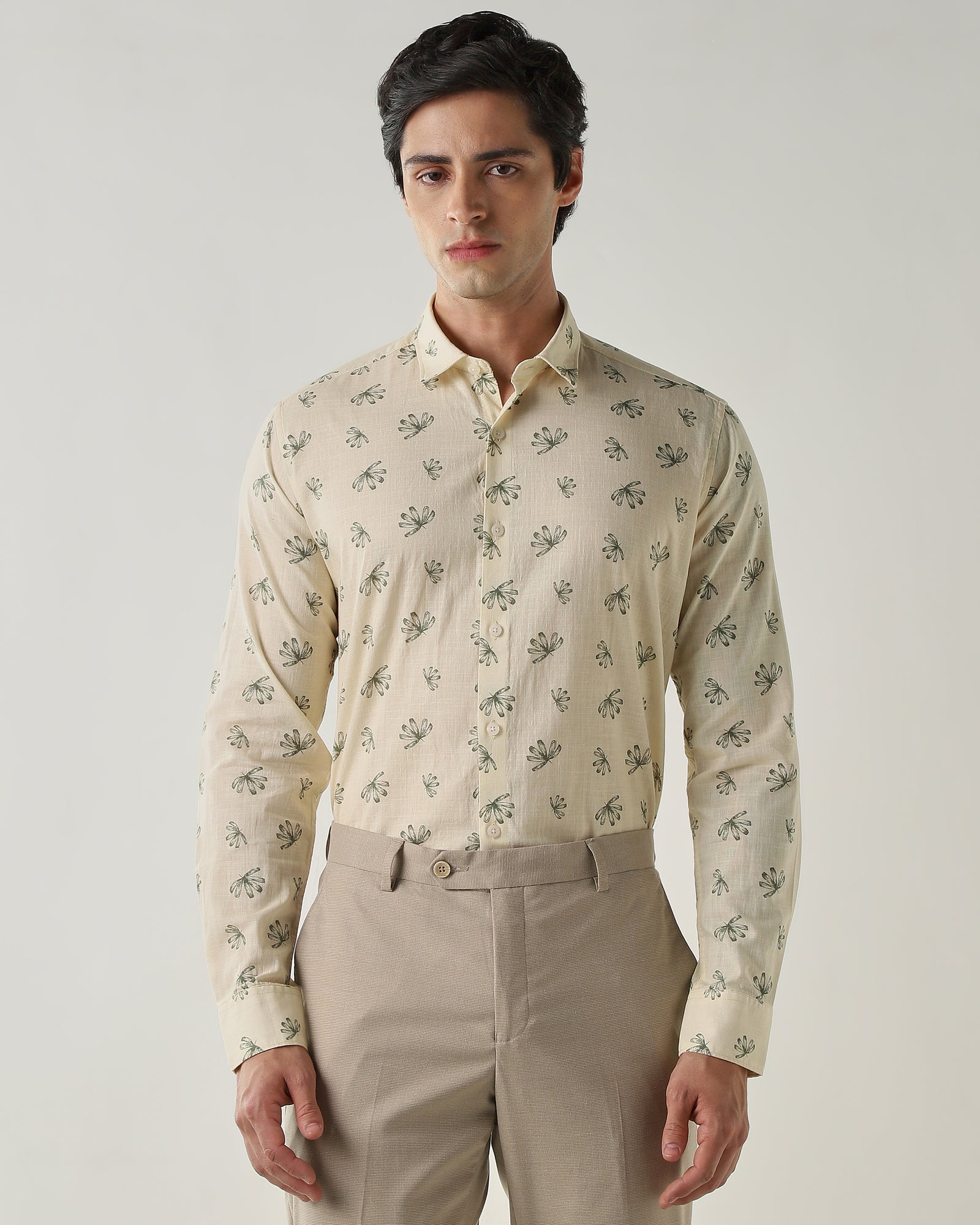 Slim Fit Shirt Cream