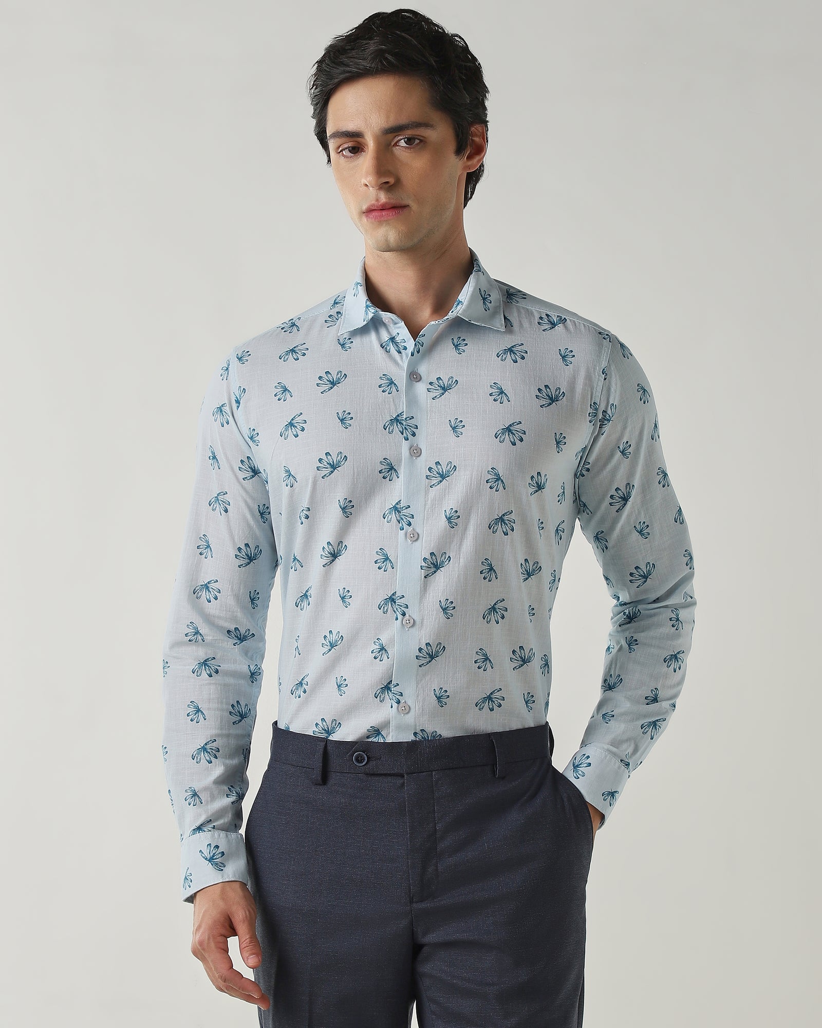 Slim Fit Shirt Powder Blue